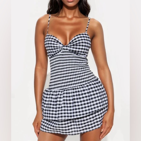 Picnic Date Gingham Mini Dress NEW 🏷️ - Picture 3 of 3